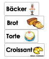 Bäckerei – Wörterkarten