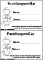 Feuerwehrübung -Zertifikat