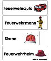 Feuerwehr – Wörterkarten