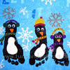 Hände, Füße Pinguin Basteln und Lernen im Kindergarten