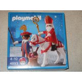 St. Nikolaus und Knecht Ruprecht mit Pferd