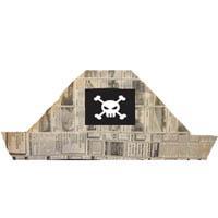 Zeitungs-Piratenhut - Bastelarbeit Zeitungs-Piratenhut