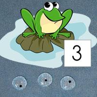 Frosch mit Eiern - Zählen und Addieren spiel fur Kinder Frosch mit Eiern - Zählen und Addieren
