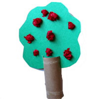 Apfelbaum basteln - Bastelidee fur Kinder, Kindergarten Apfelbaum basteln - Bastelidee fur Kinder, Kindergarten