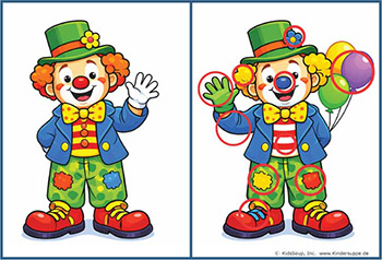 Finde die 10 Unterschiede! Puzzle fur Kinder