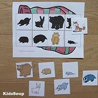 Spiel „Tiere im Handschuh“ Spiel „Tiere im Handschuh“