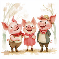 Die drei kleinen Schweinchen Ideen fur Kinder