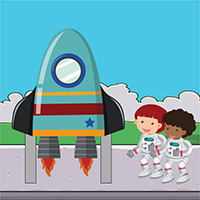 Astronaut Twiggle Geschichte und Bilderkino fur Kindergarten und Kita