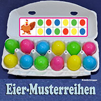 Eier - Musterreihen - Spiel und Aktivität fur Kinder