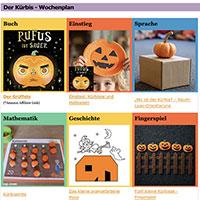Der Kürbis - Wochenplan fur Kita, Kindergarten, Krippe