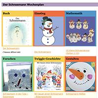 Schneemann-Wochenplan fur Kindergarten und Kita Schneemann-Wochenplan fur Kindergarten und Kita