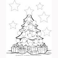 Weihnachtsbaum - Formen erkennen und nachzeichnen