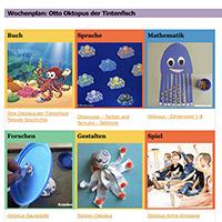 Otto Oktopus der Tintenfisch Wochenplan