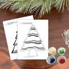 Weihnachtsbaum - Wattestäbchenbilder - Punktebilder zum Ausdrucken