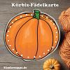 Kürbis-Fädelkarte