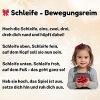 Hoch die Schleife, eins, zwei, drei - Bewegungsreim