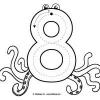 Oktopus - Zahl 8 schreiben