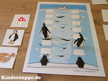 P fur Pinguin Lernspiel und Druckvorlagen