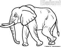 Elefant-Ausmalbild