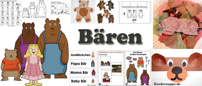 Goldlockchen und die drei Baren Kindergarten Ideen 