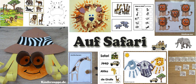 Safari und Elefanten Kindergarten und Kita Ideen 