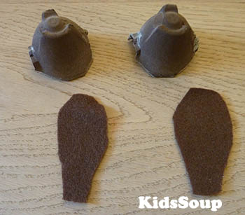 Eierkarton-Eichhörnchen basteln fur Kinder