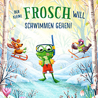 Der kleine Frosch will schwimmen gehen!  Frosch Bilderbuch