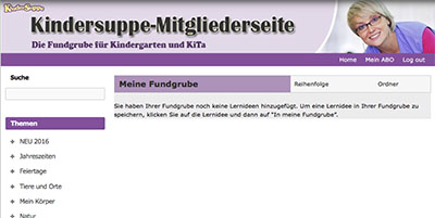 Leere Fundgrube