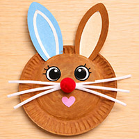 Papierteller-Hase - Bastelidee fur Kinder