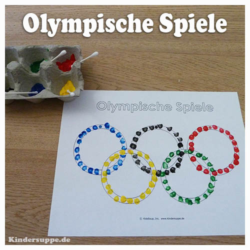 Olympische Spiele Basteln und Lernen für Kinder