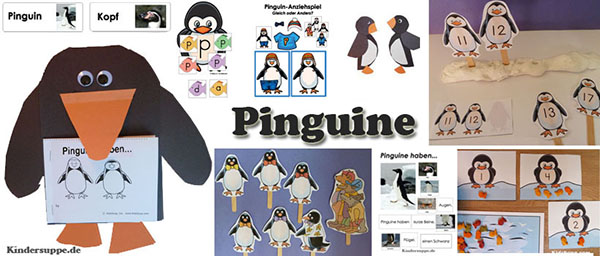 Pinguine Projekt Ideen und Spiele Kindergarten und Kita
