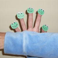 Fünf kleine Frösche - Fingerspiel fur Kinder, Kindergarten, Vorschule