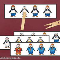 Welcher Pinguin ist anders? Spiel fur Kindergarten und Kita