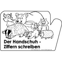 Handschuh-Zahlen – Schreibübung