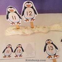 Pinguin Zahlenreihe Spiel fur Kiga und Kita Kinder