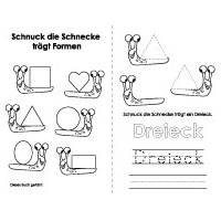 Das Übungsbuch „Schnuck die Schnecke trägt Formen“
