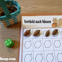 Verrückt nach Nüssen - Zahlen und Mengen Lernspiel fur Kinder