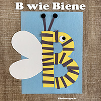 B wie Biene Bastelarbeit fur Kinder