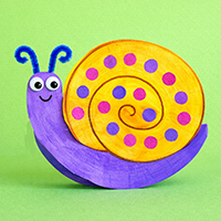 Wackel-Schnecke Basteln mit Kinder