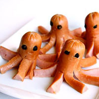 Oktopus Snack für Kinder in Kindergarten und Kita