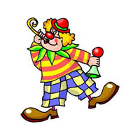 Hossner lustige Tischdecke 30x45 cm eckig Karneval Clown m 30 x 45 cm Schirm Fasnacht Fasching Kindergeburtstag