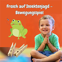 Frosch auf Insektenjagd - Bewegungsspiel