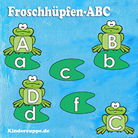 Froschhüpfen Buchstaben-Zuordnungsspiel fur Kinder