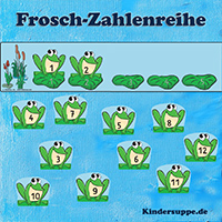 Frosch-Zahlenreihe 1-20 spielen und lernen fur Kinder