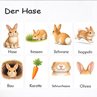 Der Hase-Wörterkarten