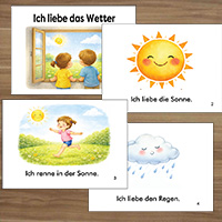 Ich liebe das Wetter - erstes Lesen Büchlein Ich liebe das Wetter - erstes Lesen Büchlein