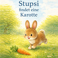 Stupsi findet eine Karotte - Bildergeschichte