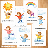 Wetter-Bewegungskarten Ideen Wetter-Bewegungskarten Ideen