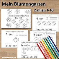 Mein Blumengarten - Zahlen 1-10 Büchlein