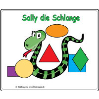 Sally die Schlange einfaches Lesen - Buchlein fur Kindergarten